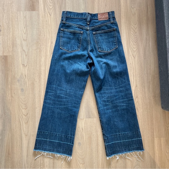 J.Crew Wide Leg Cropped Point Sur Denim MADE IN USA Sz: 26 - Picture 11 of 14